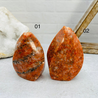 Orange Orchid Calcite Flame Point - 1 & 2