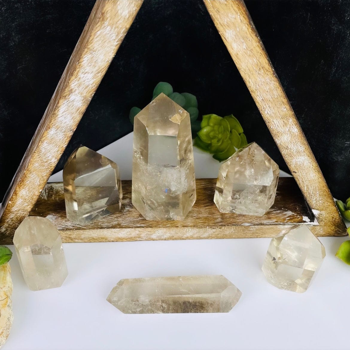All 6 Smoky Quartz Points with Inclusions - You Choose