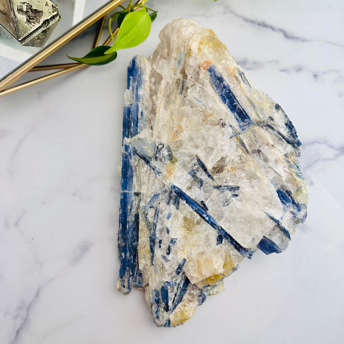 Blue Kyanite Rough Formation Back View