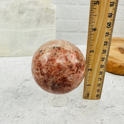  Sunstone Polished Sphere - OOAK - with measurements