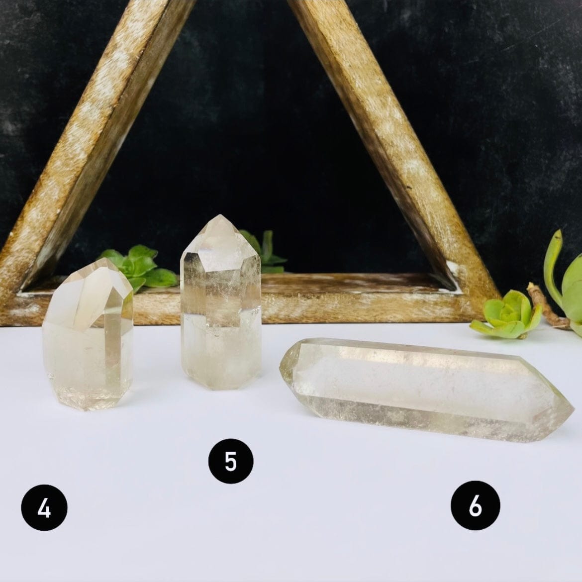 Smoky Quartz Points with Inclusions - You Choose. 4-6 displayed.