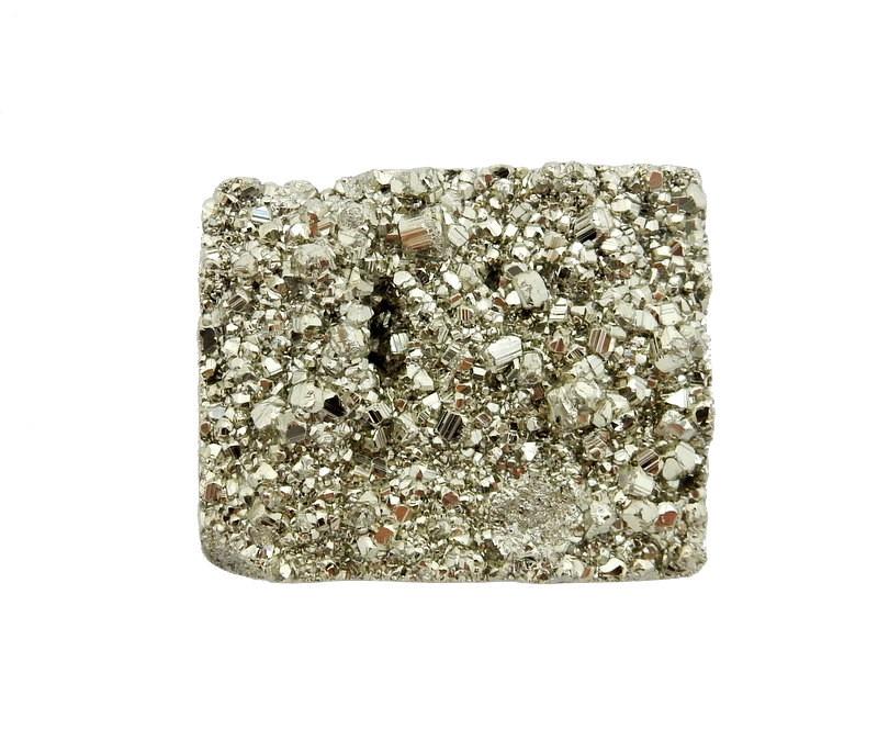 A top view of a Pyrite Cabochons