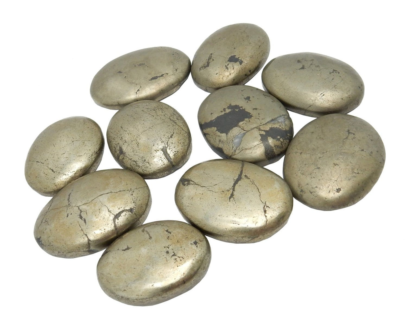 pyrite worrystones  - side view