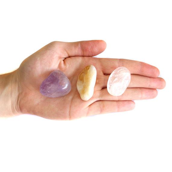Triple Energy Stone Set - in a hand