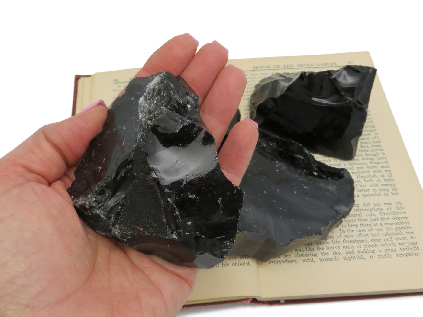 Products Obsidian Chunk - one in a hand