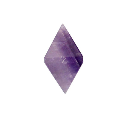 ONE (1) Amethyst Diamond Shaped Stone Point - 1 on a table