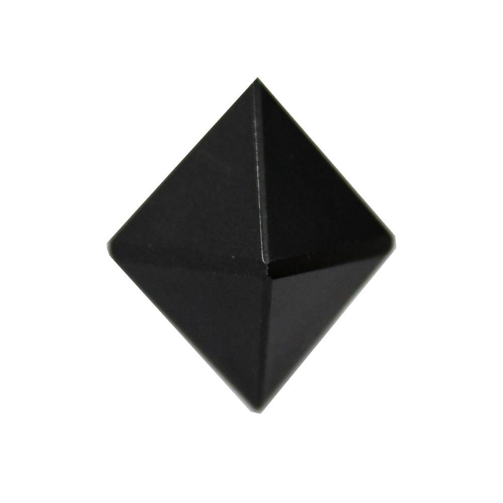 Top angle shot of the Black Agate Diamond on white background