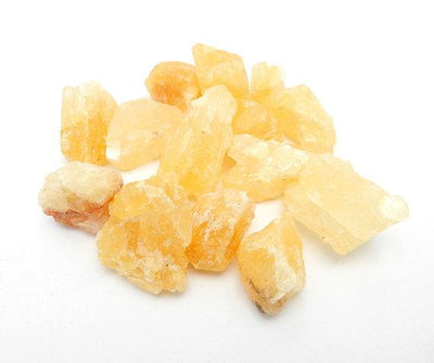 Orange Calcite in a group