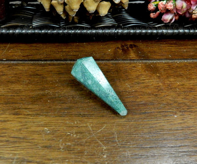 Single Green Aventurine Pendulum Point Top Side Drilled Bead