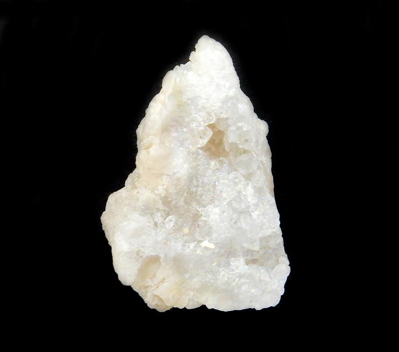 Single White Calcite Druzy Top Side Drilled Bead