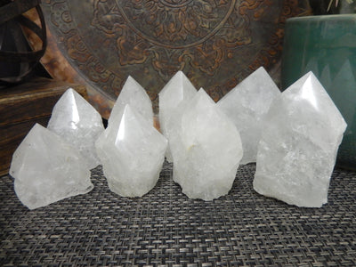 Crystal Quartz Semi Polished Points in assorted sizes