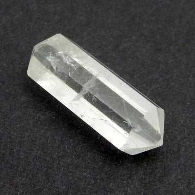 Single Petite Crystal Quartz Double Terminated Pencil Point close up