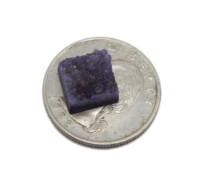 square druzy cabochons on white background