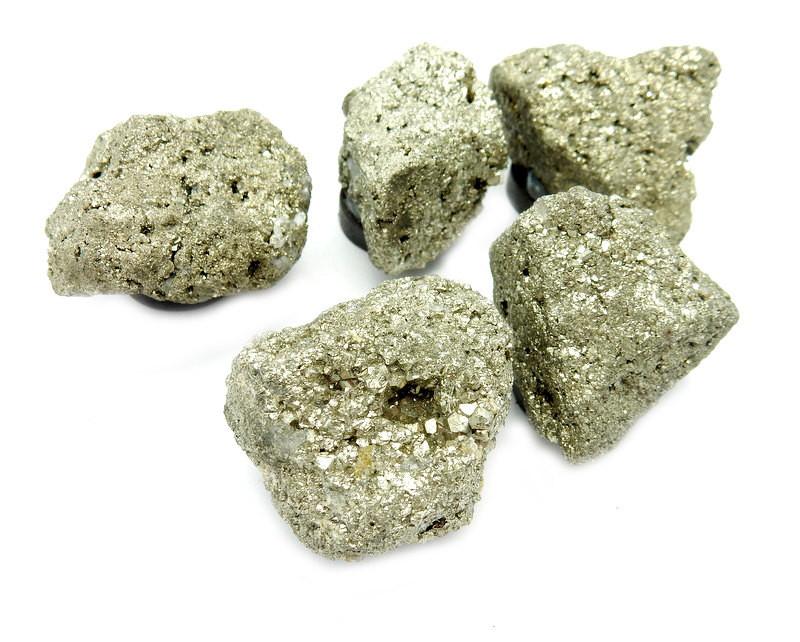 Pyrite Nuggets With Magnet - 5 side view
