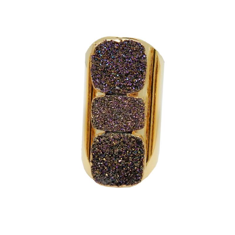 ring available in rainbow druzy 