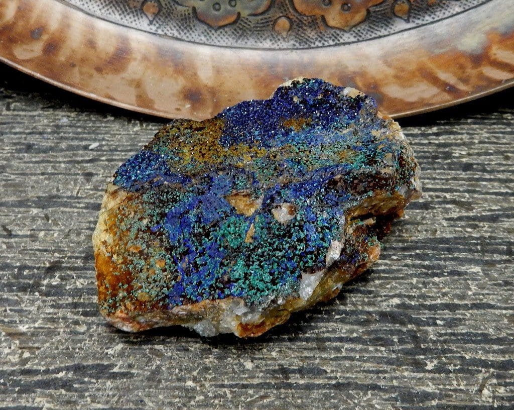 up close shot of azurite stone