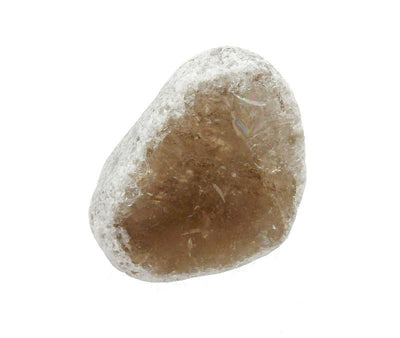 close up of tumbled smoky quartz seer stone for details