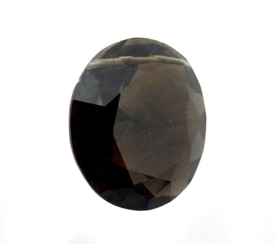 close up of one smokey quartz bead for details