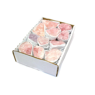 Box of Rough Rose Quartz
