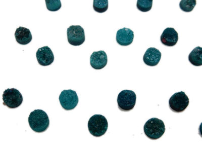 Many small sets of the Teal Green Round Druzy Pairs