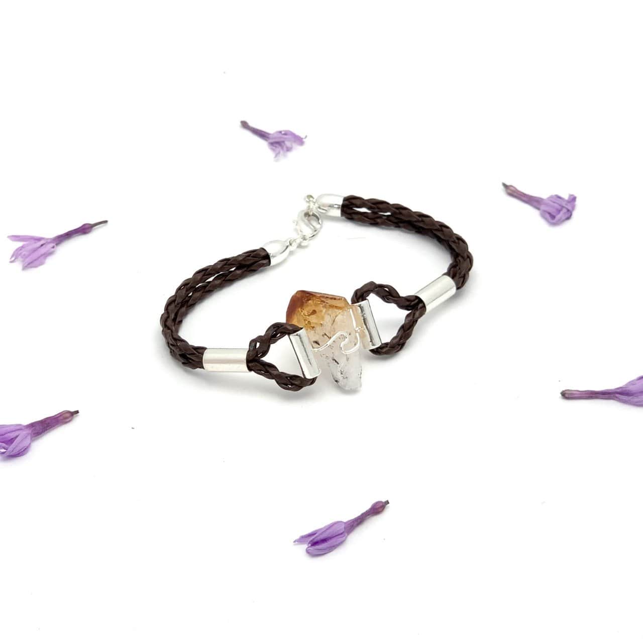 golden amethyst silver accents displayed on white background