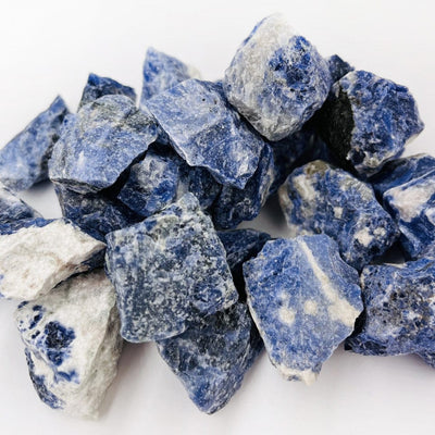 Sodalite Natural Stones in a pile