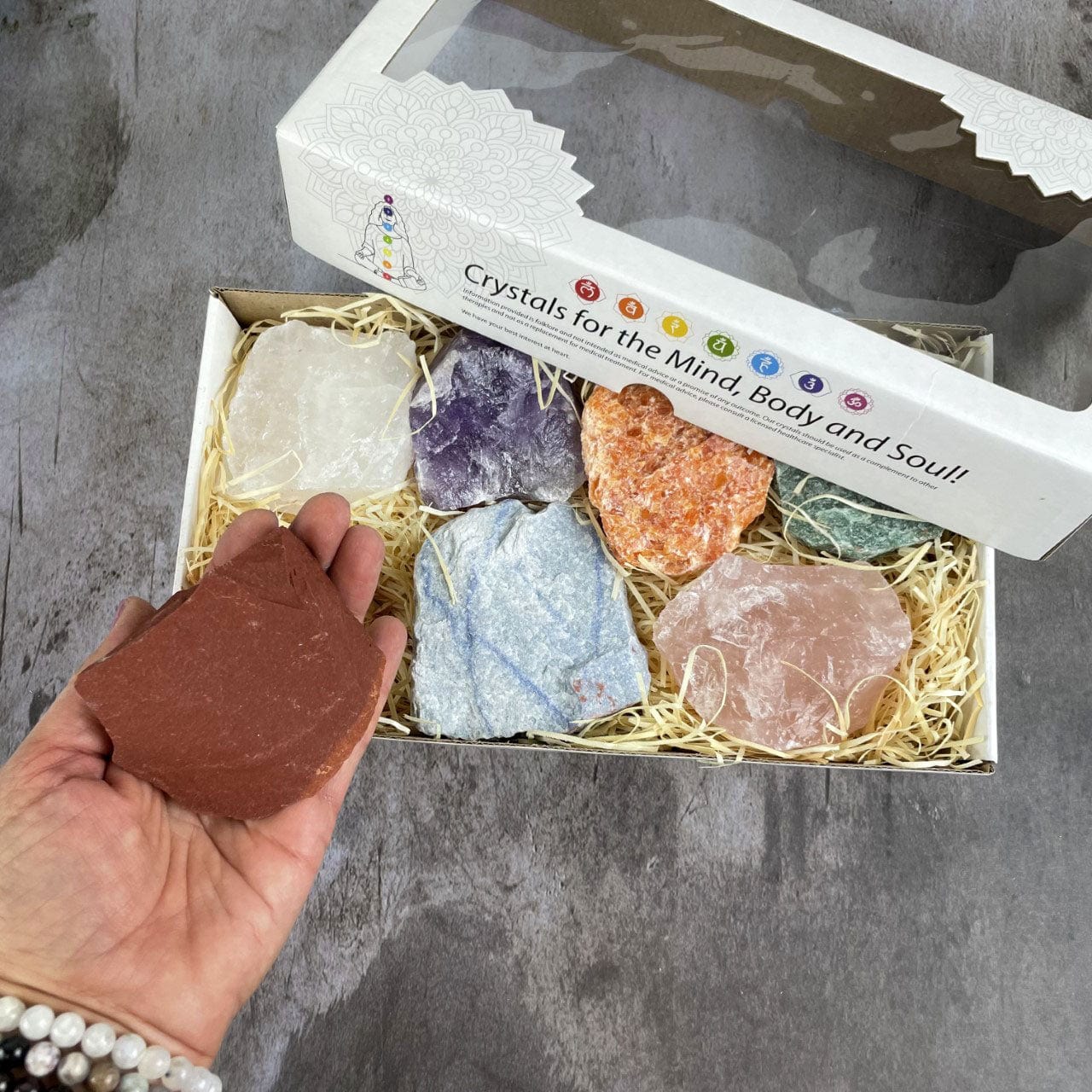 Chakra Rough Stone Set of 7 - Boxed Collection (RS-15)
