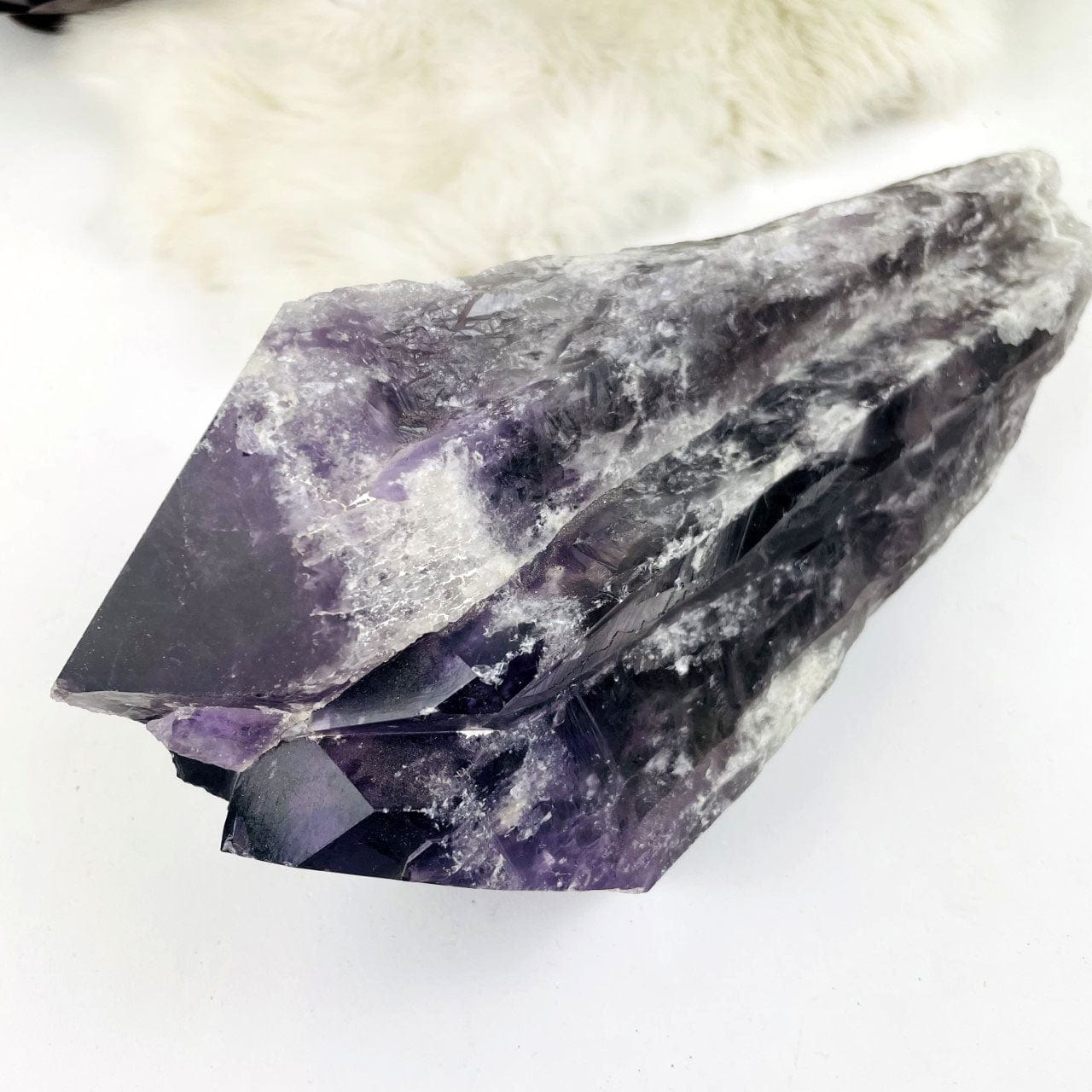 Elestial Amethyst Large Point from another angle