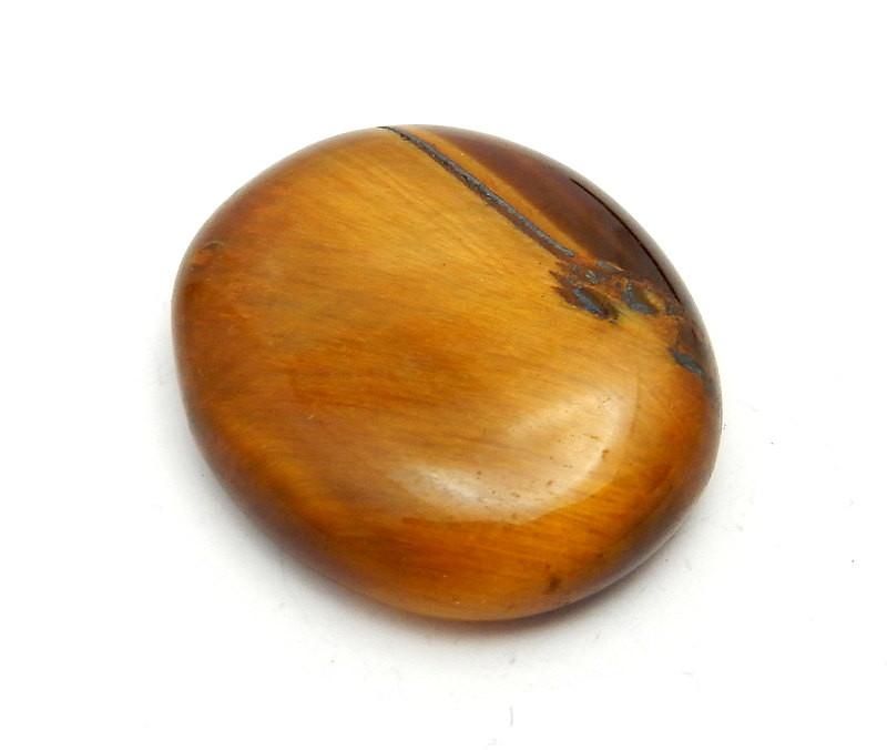 tigers eye cabochons on white background