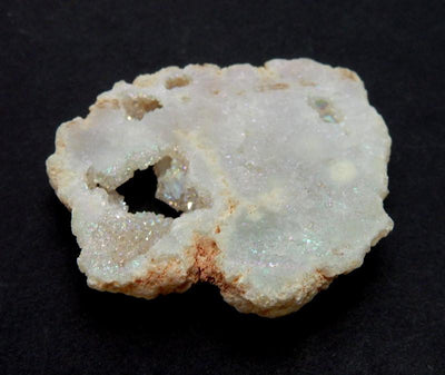 Titanium Treated Calcite Druzy Bead - close up