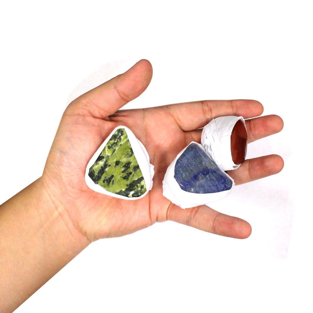 Natural Tumbled Gemstone Mix - 3 pieces in a hand