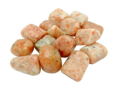 A pile of Tumbled Polished Sunstone Stones
