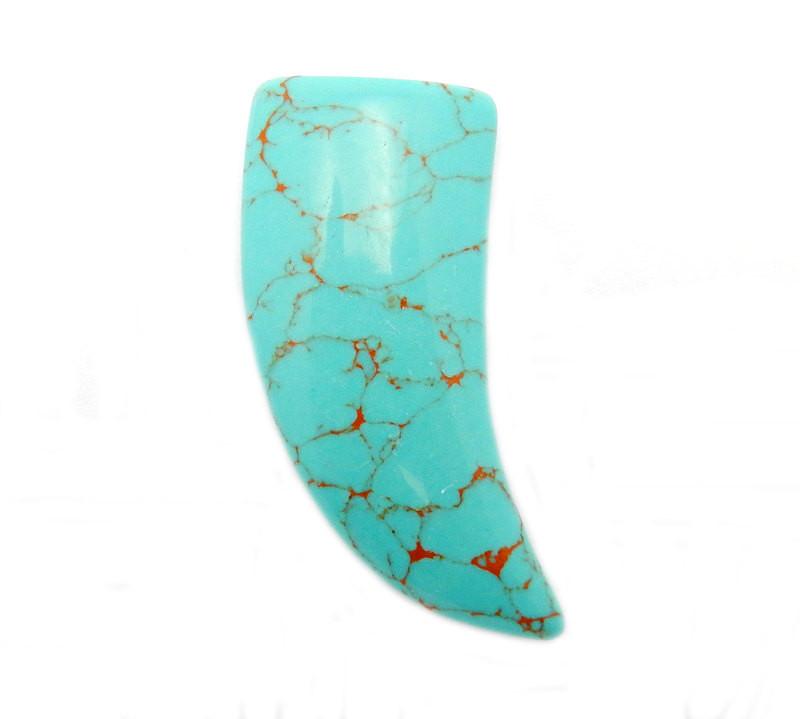 Turquoise Howlite Horn - Great For Wire Wrapping  (RK66B3-01)
