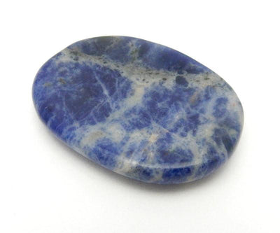 close up of a sodalite worrystone